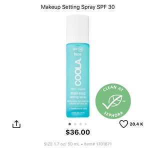 Coola SPF 30 Makeup Setting Spray